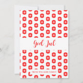 Frohe Weihnachten Gott Jul skandinavisches Muster (Vorderseite)