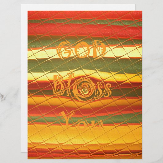 Frohe Weihnachten Gott segne Sie Farben Design Briefbogen (Vorne/Hinten)