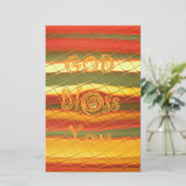 Frohe Weihnachten Gott segne Sie Farben Design Briefpapier (Stehend Vorderseite)