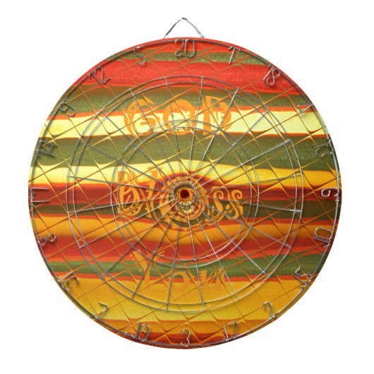 Frohe Weihnachten Gott segne Sie Farben Design Dartscheibe (vorne)