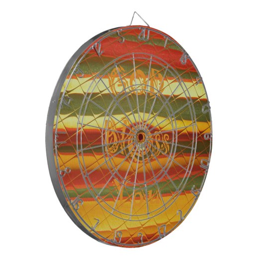 Frohe Weihnachten Gott segne Sie Farben Design Dartscheibe (Vorderseite Links)