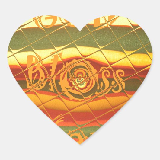 Frohe Weihnachten Gott segne Sie Farben Design Herz-Aufkleber (Vorderseite)