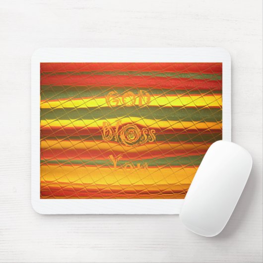 Frohe Weihnachten Gott segne Sie Farben Design Mousepad (Mit Mouse)