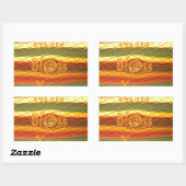 Frohe Weihnachten Gott segne Sie Farben Design Rechteckiger Aufkleber (Blatt)