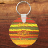 Frohe Weihnachten Gott segne Sie Farben Design Schlüsselanhänger (Vorderseite)