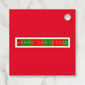 Frohe Weihnachten Gradient Geschenkanhänger (Rückseite)