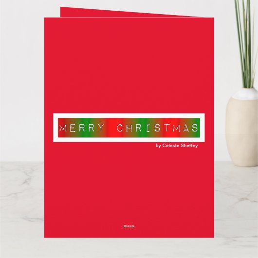 Frohe Weihnachten Gradient Karte (Rückseite)