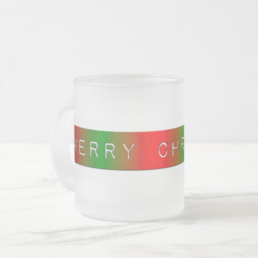 Frohe Weihnachten Gradient Mattglastasse (Vorderseite Links)