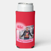 Frohe Weihnachten Gradient Moderne hinzufügen Foto Selters Dosenkühler (Seltzer Rückseite)