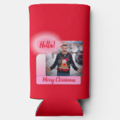 Frohe Weihnachten Gradient Moderne hinzufügen Foto Selters Dosenkühler (Rückseite)