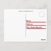 Frohe Weihnachten Gradient Postkarte (Rückseite)