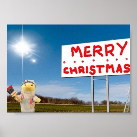Frohe Weihnachten Graffiti Poster (Vorne)