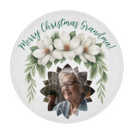Frohe Weihnachten Grandma Foto Weihnachtsgeschenk Schneidebrett