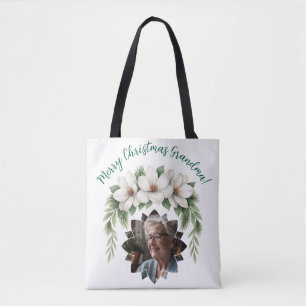 Frohe Weihnachten Grandma Foto Weihnachtsgeschenk Tasche