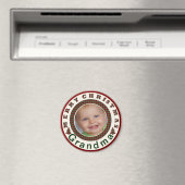 Frohe Weihnachten Grandma Holiday Foto Custom Magnet (In Situ (Geschirrspüler))