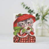 Frohe Weihnachten Grandma Vintag Kitty (Stehend Vorderseite)