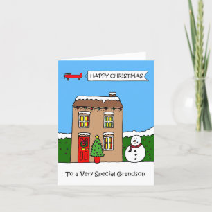 Frohe Weihnachten Grandson Festive House