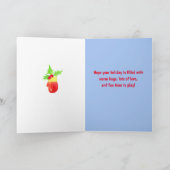 Frohe Weihnachten Grandson Snowman Angels Winter Karte (Innenseite)