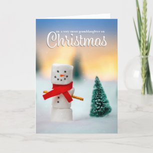 Frohe Weihnachten Grandtochter Marshmallow Snowman