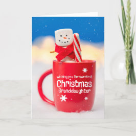 Frohe Weihnachten Grandtochter Niedlich Snowman