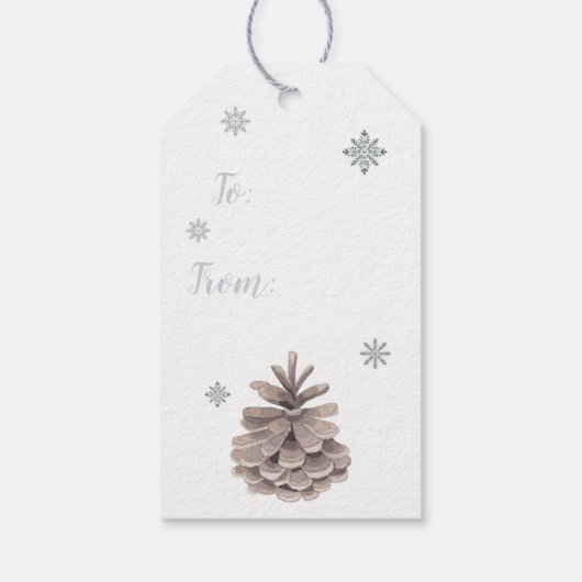 Frohe Weihnachten Gray Birdhouse Poinsettias Geschenkanhänger (Rückseite)