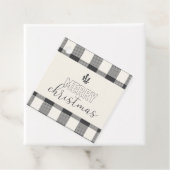 Frohe Weihnachten Gray Buffalo Kariert Geschenkanhänger (Beispiel)