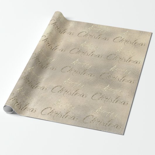 Frohe Weihnachten Gray Gold Sepia Burlap Hütte Geschenkpapier (Ungerollt)