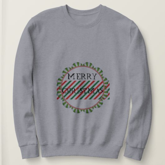 Frohe Weihnachten Gray Sweatshirt (Design vorne)