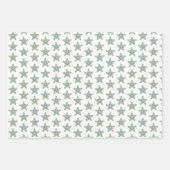 Frohe Weihnachten Green Calligrafy Star Geschenkpapier Set (Vorderseite 3)