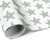 Frohe Weihnachten Green Calligraphy Star Small Mot Geschenkpapier (Rolleneckpunkt)