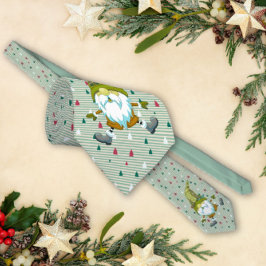 Frohe Weihnachten Green Gnome Neck Tie Krawatte