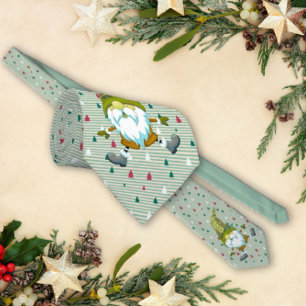 Frohe Weihnachten Green Gnome Neck Tie Krawatte