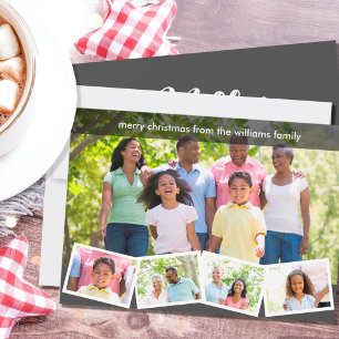 Frohe Weihnachten Grey Familienfoto-Collage