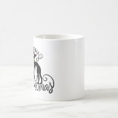 Frohe Weihnachten Greyhound Reindeer Kaffeetasse (Mittel)