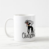 Frohe Weihnachten Greyhound Reindeer Kaffeetasse (Links)