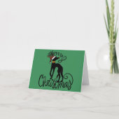 Frohe Weihnachten Greyhound Reindeer Karte (Vorderseite)