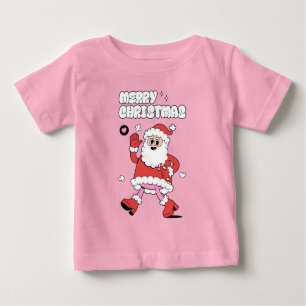 Frohe Weihnachten - Groovy Santa Strut Baby T-shirt