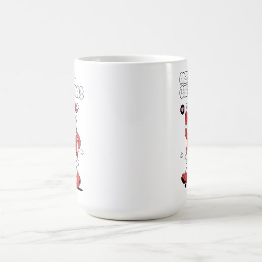 Frohe Weihnachten - Groovy Santa Strut Kaffeetasse (Mittel)