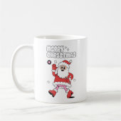 Frohe Weihnachten - Groovy Santa Strut Kaffeetasse (Links)