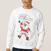 Frohe Weihnachten - Groovy Santa Strut Sweatshirt (Vorderseite)
