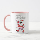 Frohe Weihnachten - Groovy Santa Strut Tasse (Links)
