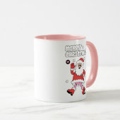 Frohe Weihnachten - Groovy Santa Strut Tasse (VorderseiteRechts)