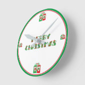 Frohe Weihnachten Große Acrylmauer Uhr (Winkel)