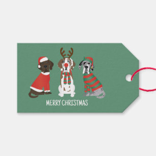Frohe Weihnachten Große Dane Hunde Geschenkanhänger