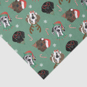 Frohe Weihnachten Große Dane Hunde Seidenpapier (Detail)