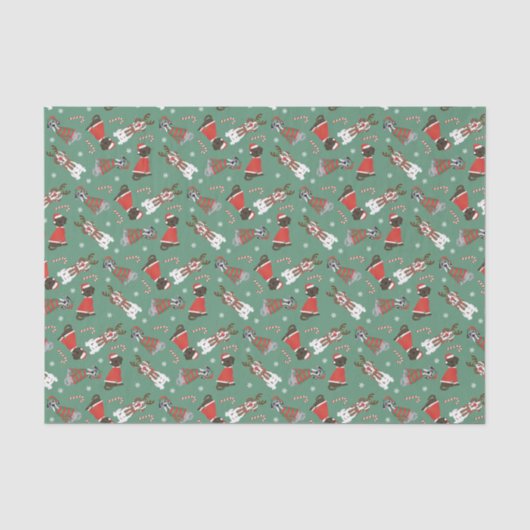 Frohe Weihnachten Große Dane Hunde Seidenpapier (Vorderseite)