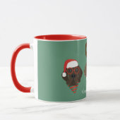 Frohe Weihnachten Große Dane Hunde Tasse (Links)