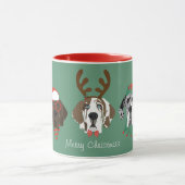 Frohe Weihnachten Große Dane Hunde Tasse (Zentrum)