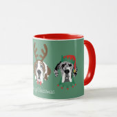 Frohe Weihnachten Große Dane Hunde Tasse (VorderseiteRechts)