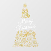 Frohe Weihnachten große Fensterklammer Fensteraufkleber (Blatt)